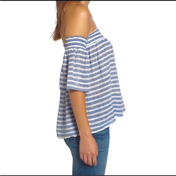 NWOT Rails Isabelle Off Shoulder Top in Parisian Blue Size Large - Picture 2 of 11
